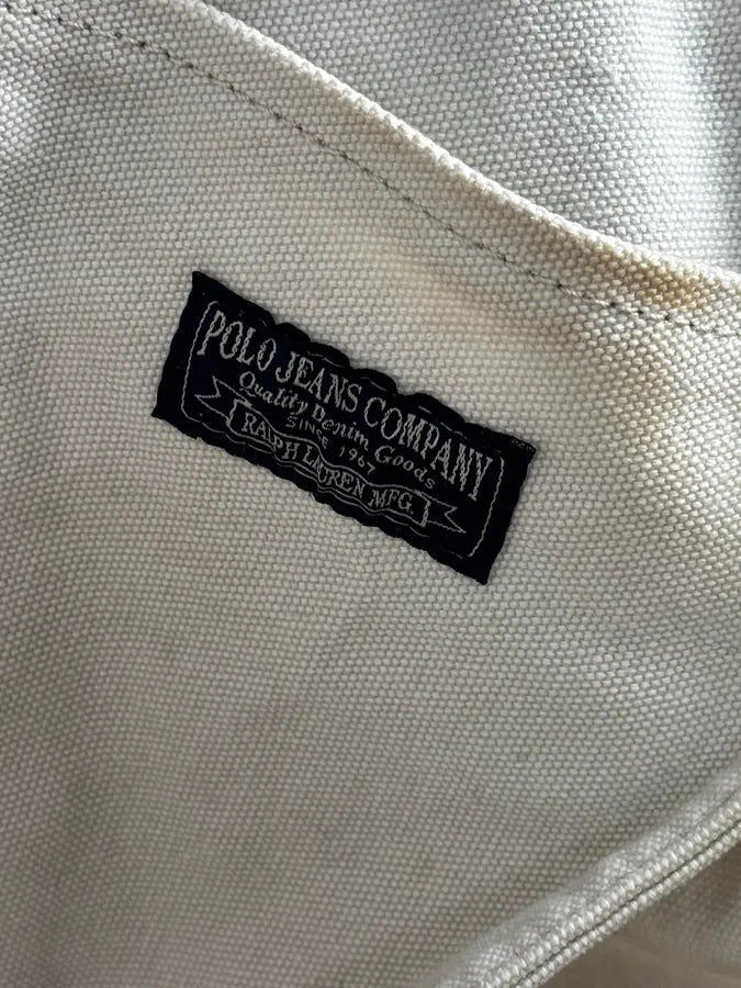 1990s Ralph Lauren White American Patch Sling Bag hgrRIOb 12