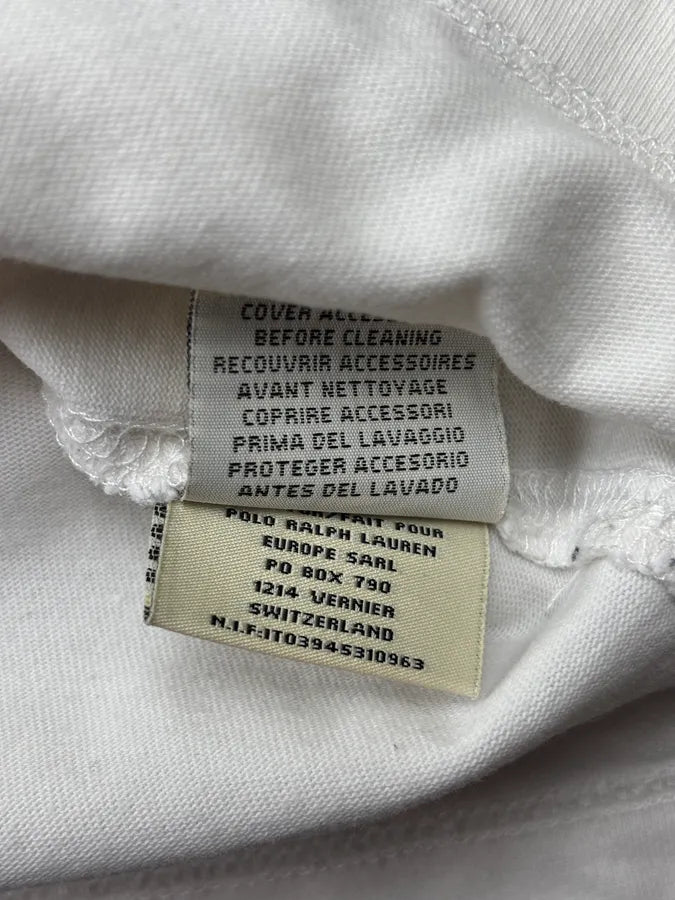 1990s Ralph Lauren White Buttoned 67 Embroidered Crest Longsleeve Polo nSLYCRp 8