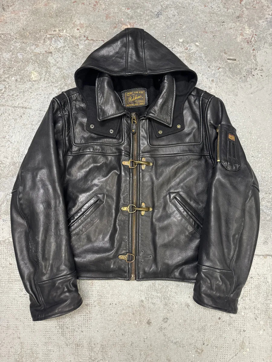 1990s Redskins Cropfit Naval Combat Bomber Leather Jacket (M/L) 2