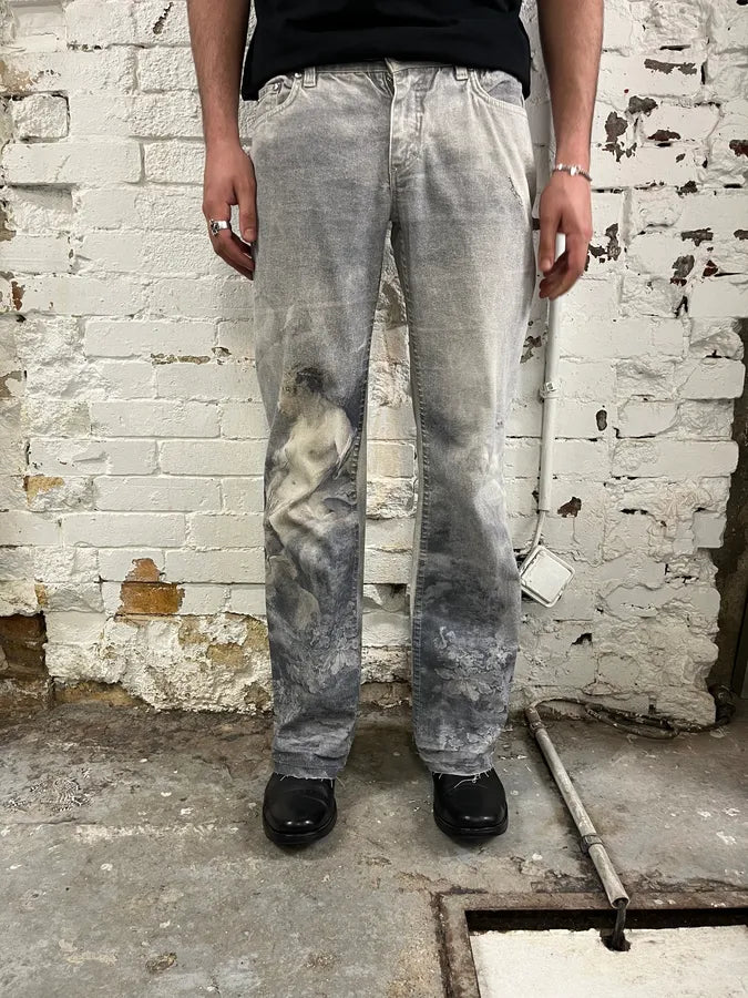 1990s Roberto Cavalli Angels Renaissance Grey Pants lXxlxPW 1