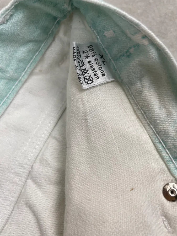 1990s Roberto Cavalli Blue & White Aqua World Sequins Pants psebidR 8
