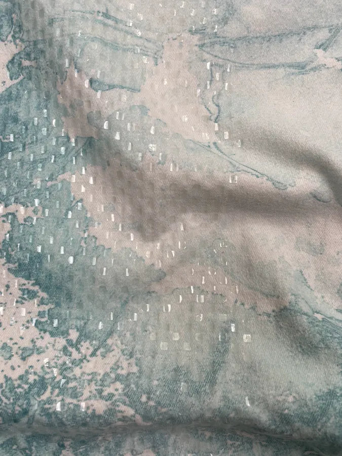 1990s Roberto Cavalli Blue & White Aqua World Sequins Pants psebidR 11