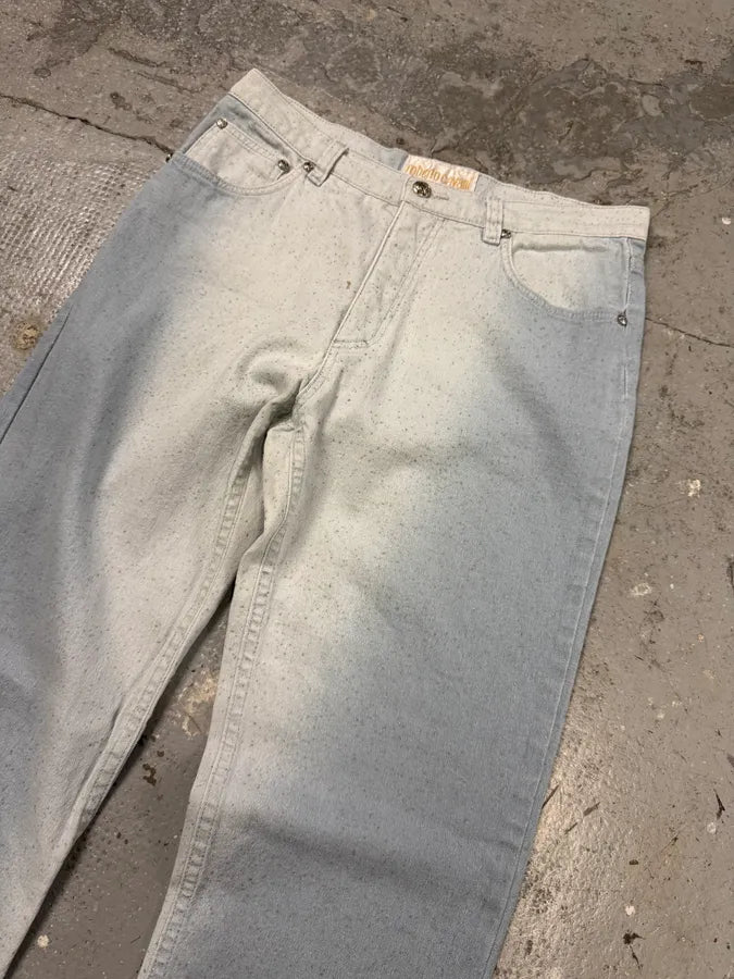 1990s Roberto Cavalli Blue Ice Gradient Pants (S/M) atERjSc 3