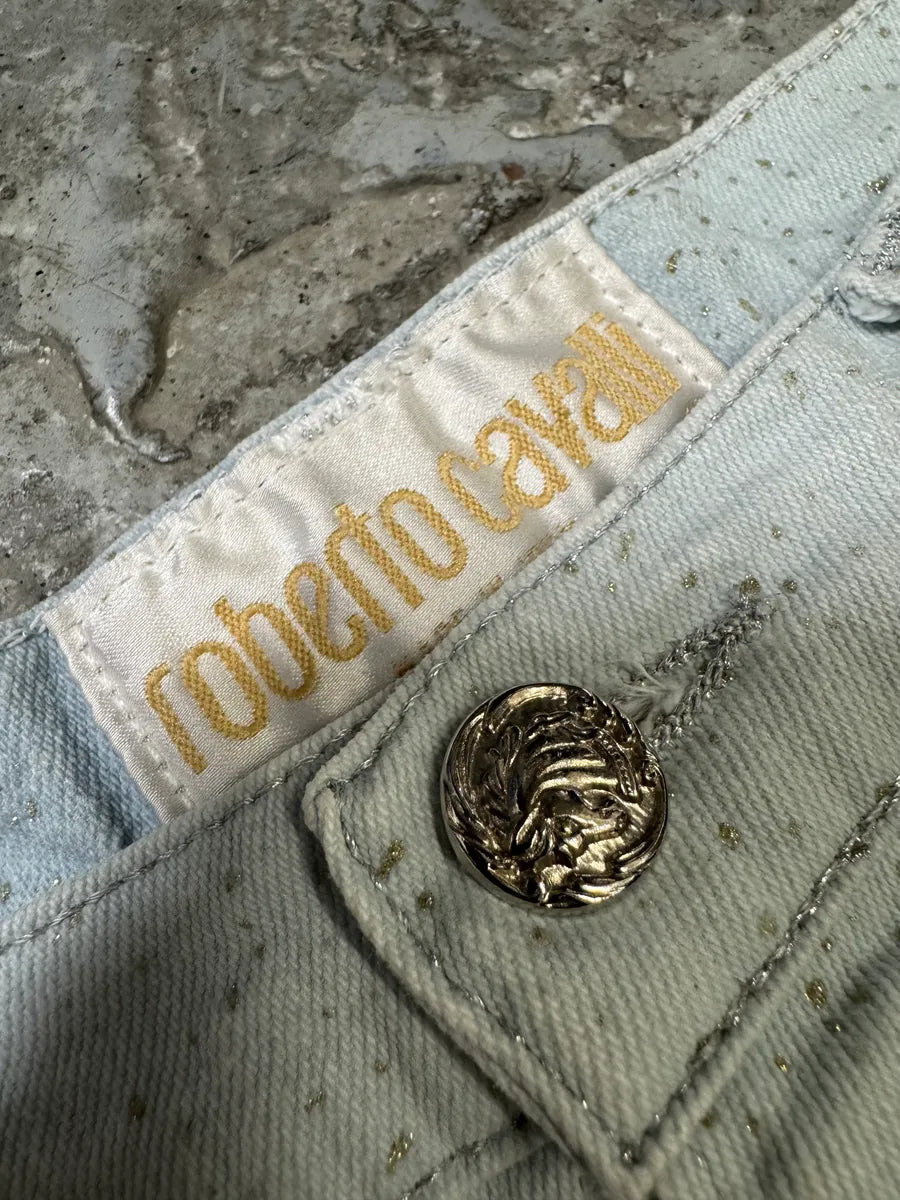 1990s Roberto Cavalli Blue Ice Gradient Pants (S/M) atERjSc 5