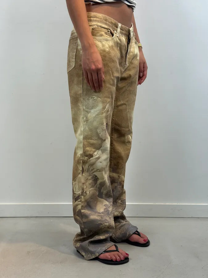 1990s Roberto Cavalli Gold Angel Renaissance Pants tcProUT 3