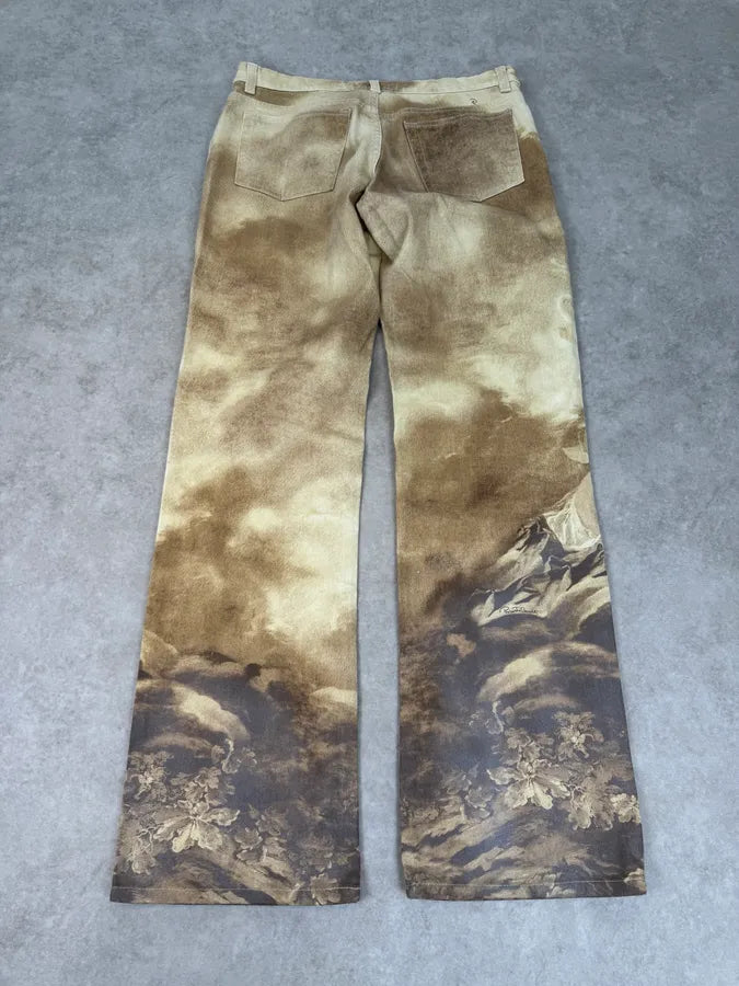 1990s Roberto Cavalli Gold Angel Renaissance Pants tcProUT 4