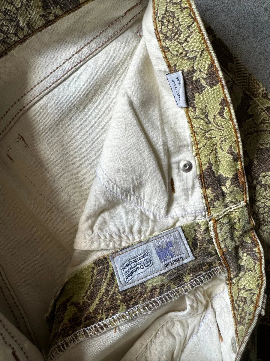 1990s Roberto Cavalli Green Arabic Mozaic Pants xnPoewf 4