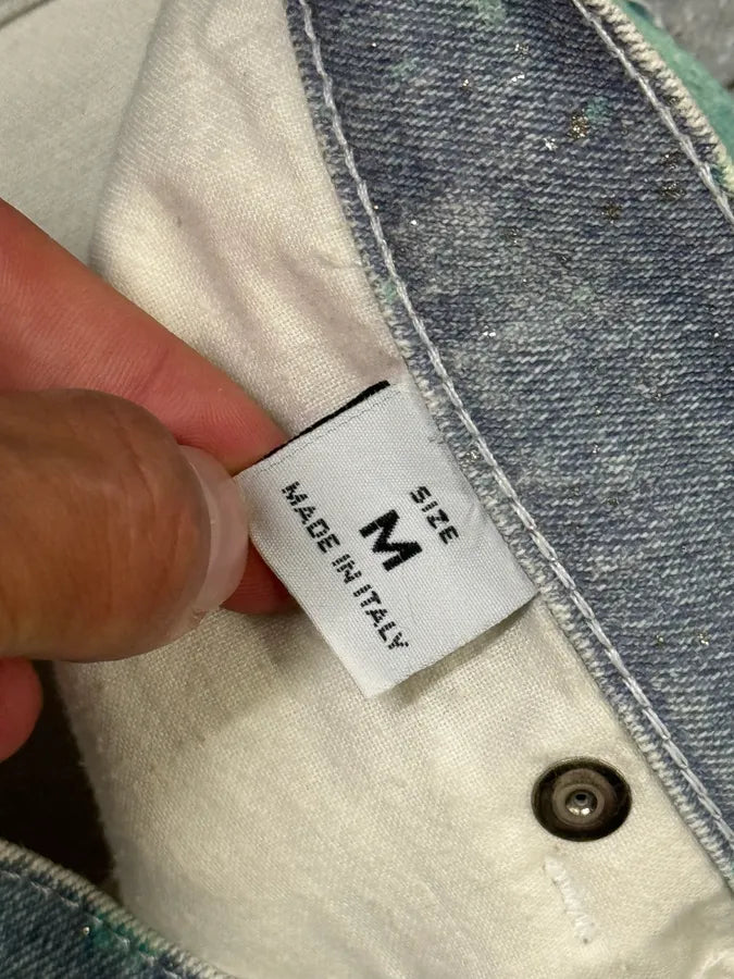 1990s Roberto Cavalli Green Waves Pants hLSMeaD 8