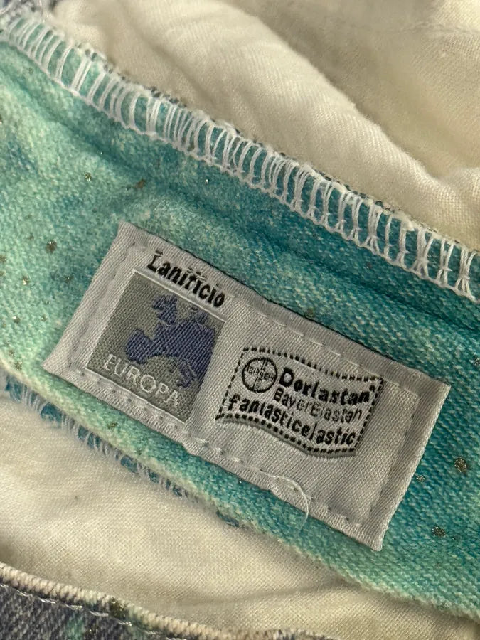 1990s Roberto Cavalli Green Waves Pants hLSMeaD 9