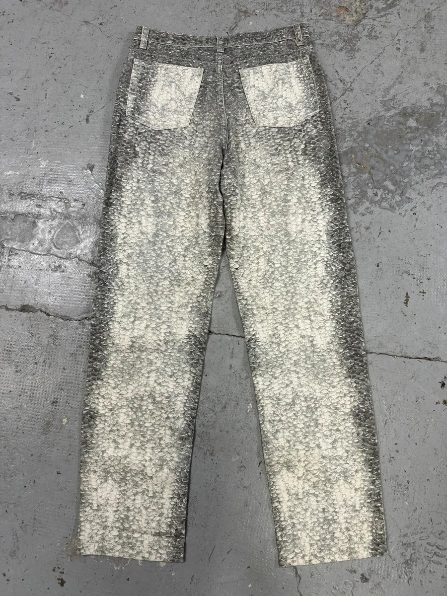 1990s Roberto Cavalli Grey Scales Effect Gradient Pants CxFSleS 1