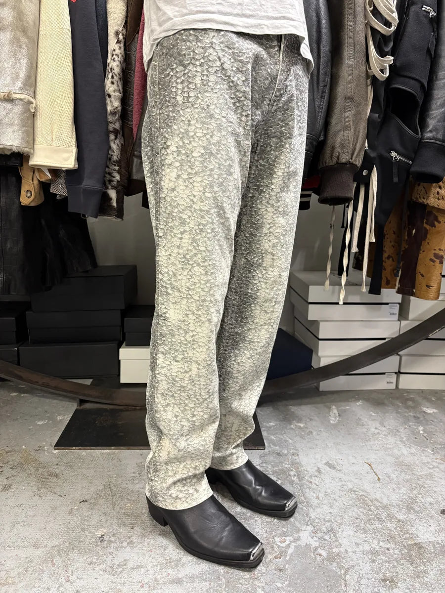 1990s Roberto Cavalli Grey Scales Effect Gradient Pants CxFSleS 4