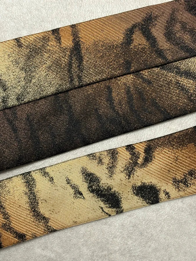 1990s Roberto Cavalli Khaki Silk Animal Print TIE fFmyjza 7