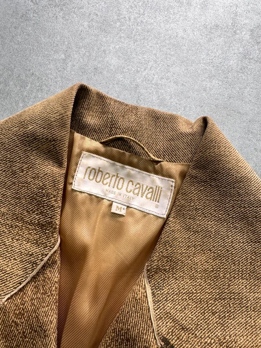 1990s Roberto Cavalli Leather Patchwork Jacket & Bag Set bzFdaCu 3