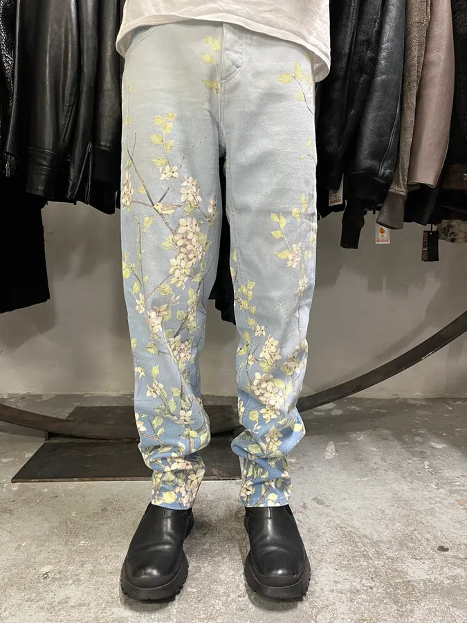 1990s Roberto Cavalli Medieval Calm Floral Pants (M/L) zGgTdfS 1