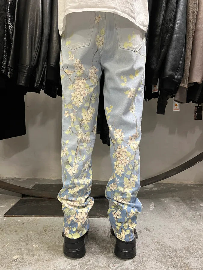 1990s Roberto Cavalli Medieval Calm Floral Pants (M/L) zGgTdfS 3