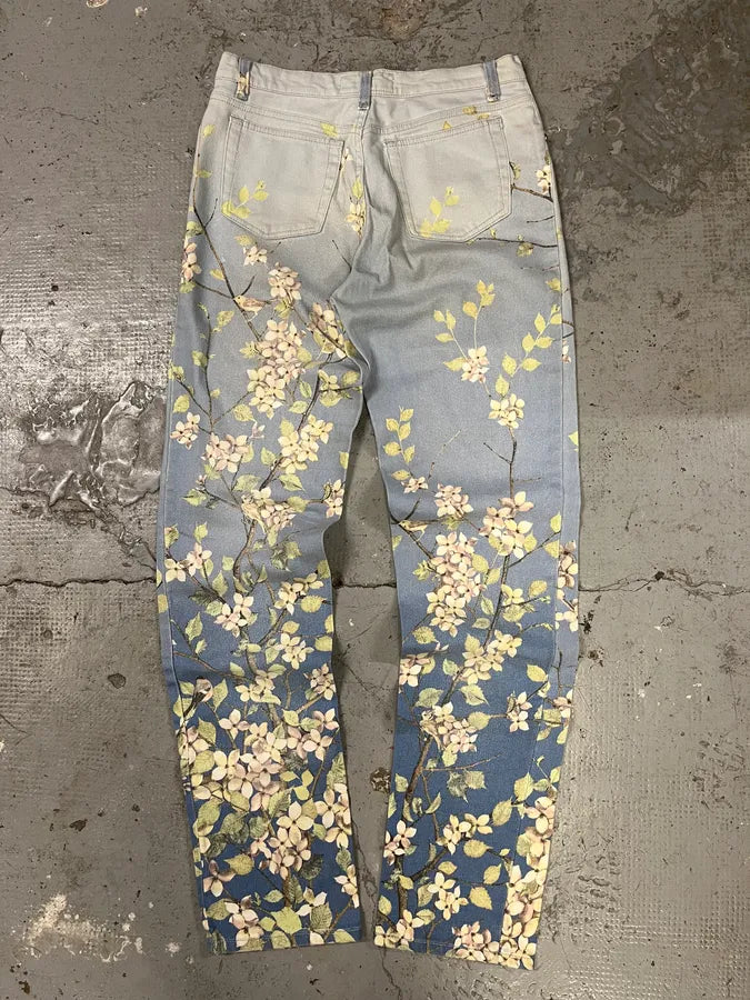 1990s Roberto Cavalli Medieval Calm Floral Pants (M/L) zGgTdfS 6