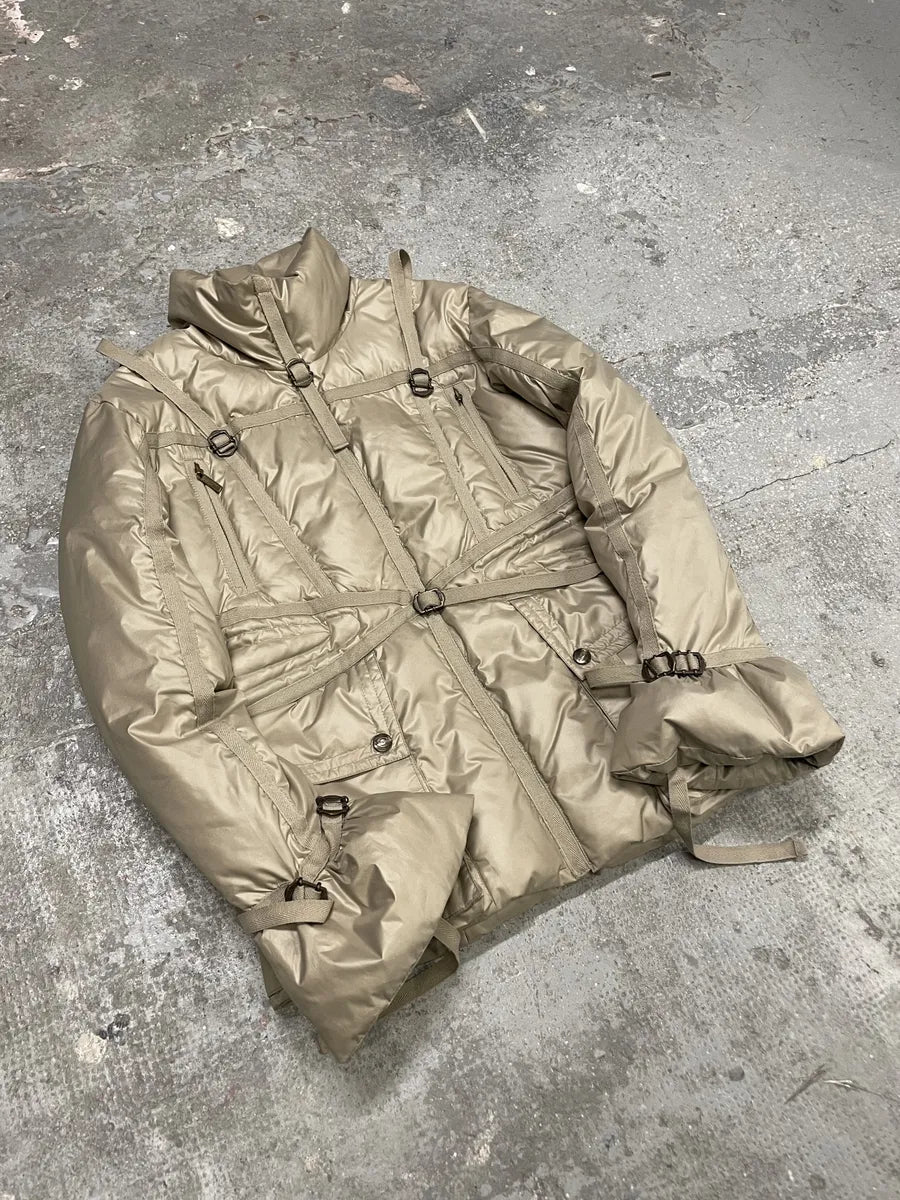 1990s Roberto Cavalli Parachute Bondage Puffer Jacket (M) 3