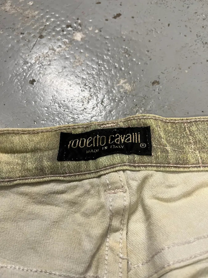 1990s Roberto Cavalli Renaissance God’s Angel Yellow & Blue Pants liPzqgY 11