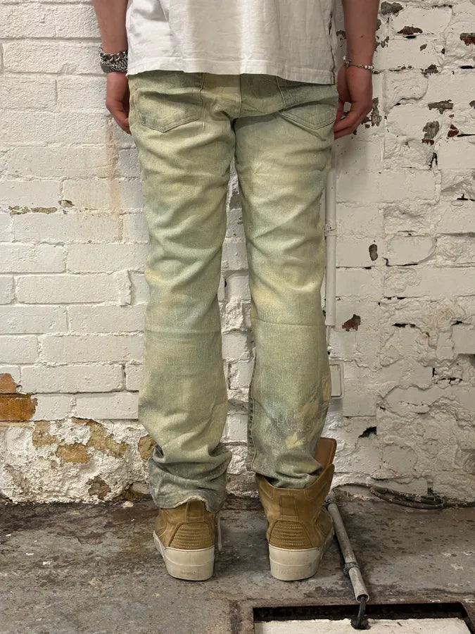 1990s Roberto Cavalli Renaissance God’s Angel Yellow & Blue Pants liPzqgY 3