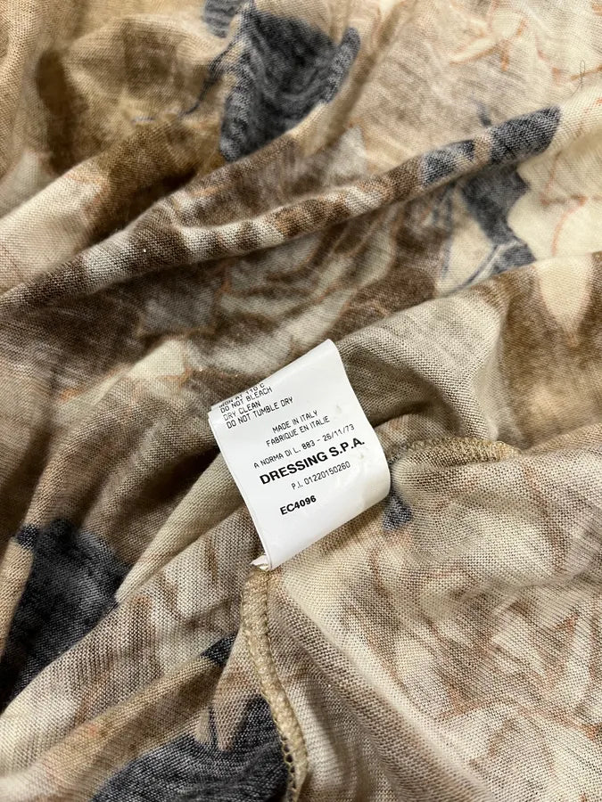 1990s Roberto Cavalli Rose Leopard Gradient Wool Beige Cardigan ikpXqex 8
