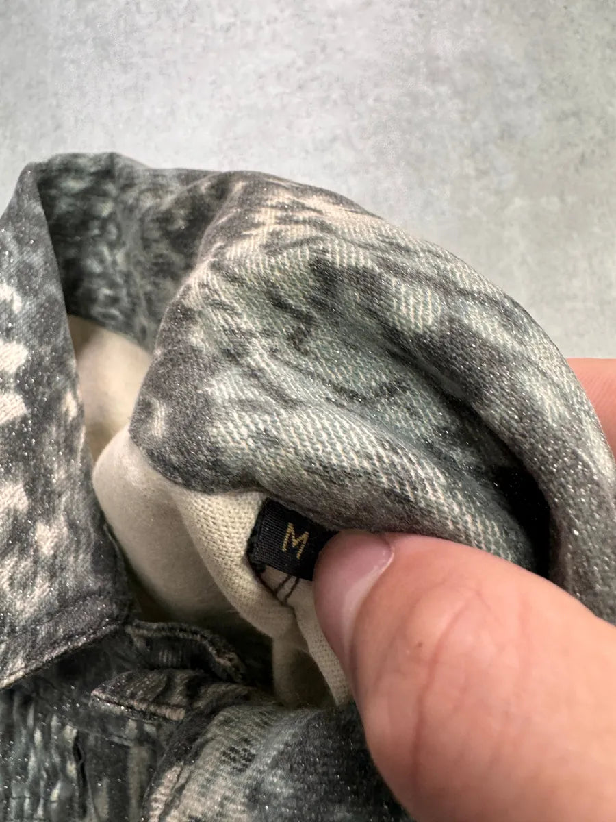 1990s Roberto Cavalli Snake Denim Jacket with Cow Detachable Sleeves SEIKbdN 5