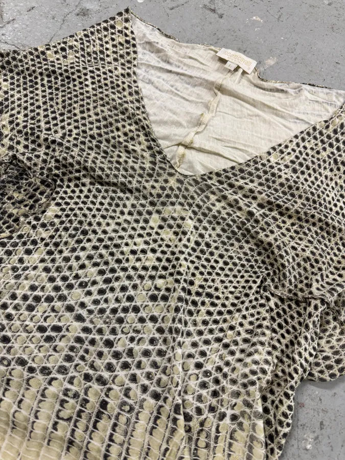 1990s Roberto Cavalli Snake Top (L) 3