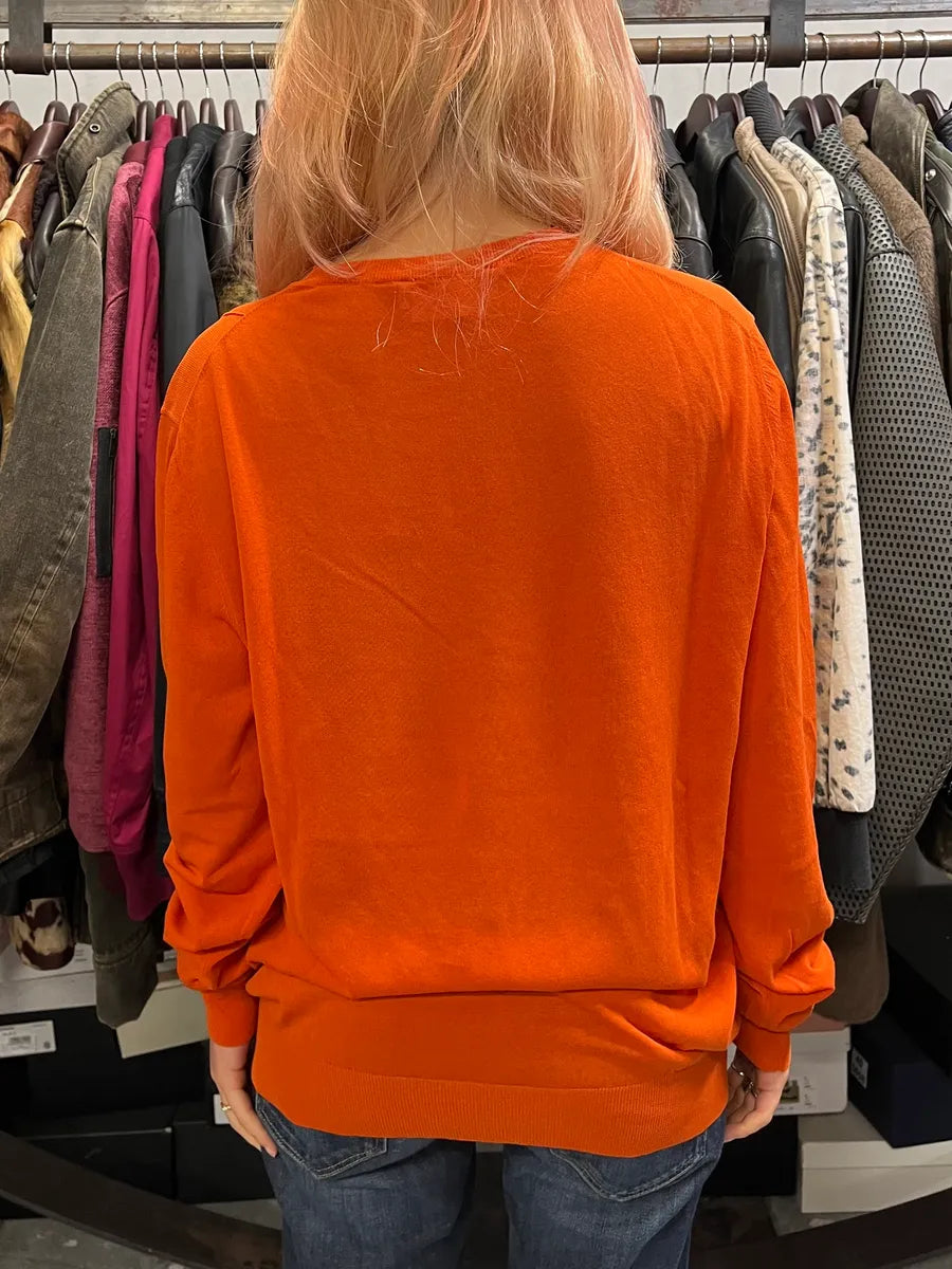 1990s Salvatore Ferragamo Orange Contemporary Sweater aItTtes 2