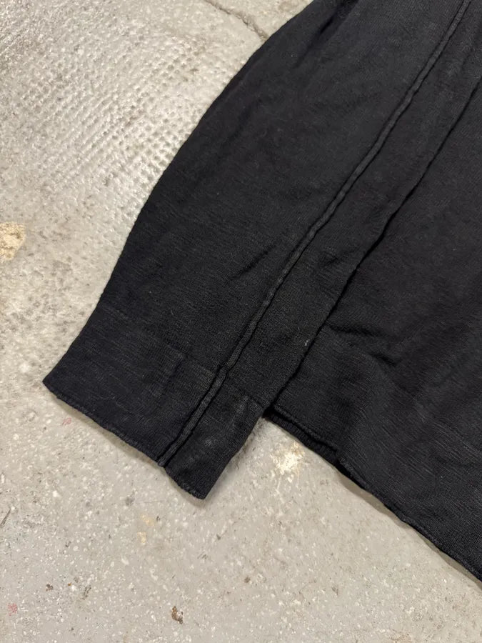 1990s Stone Island Black Polo Sweater (L/XL) 4