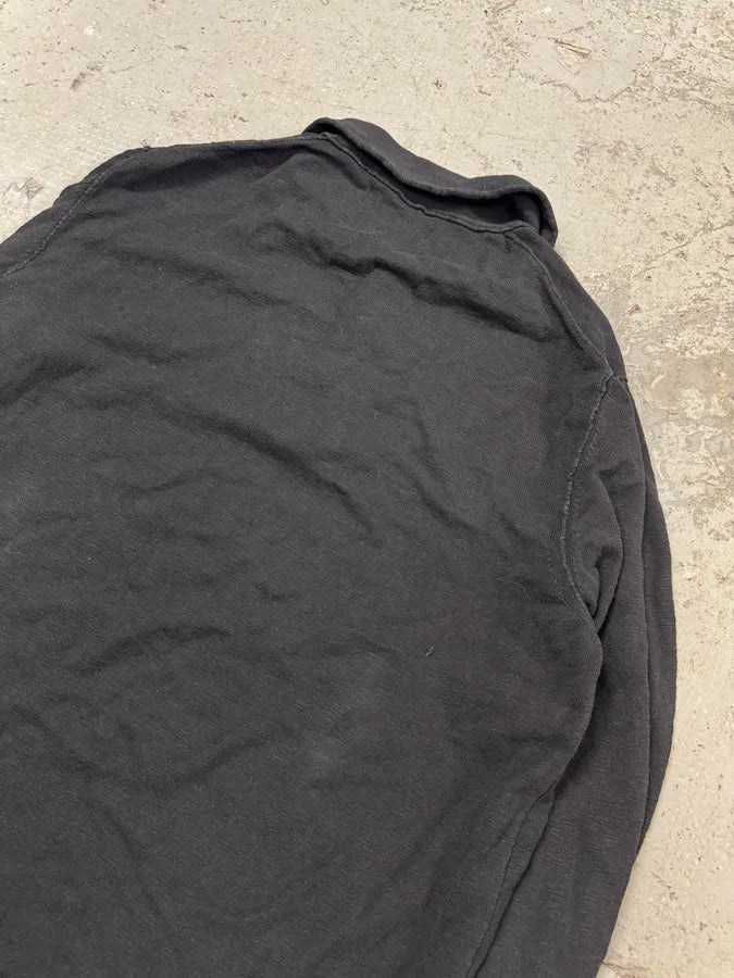 1990s Stone Island Black Polo Sweater (L/XL) 8