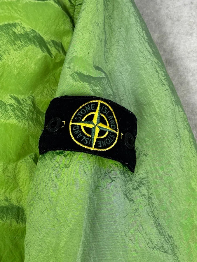2000s Stone Island Green Shiny Removable Hood Technical Jacket lxirglP 8
