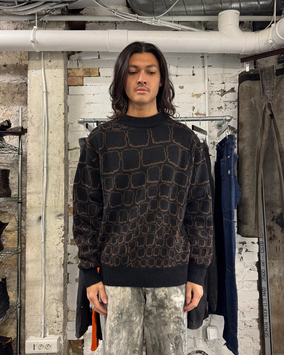 1990s Valentino 2D Stones Black Sweater  mRQYeYW 0