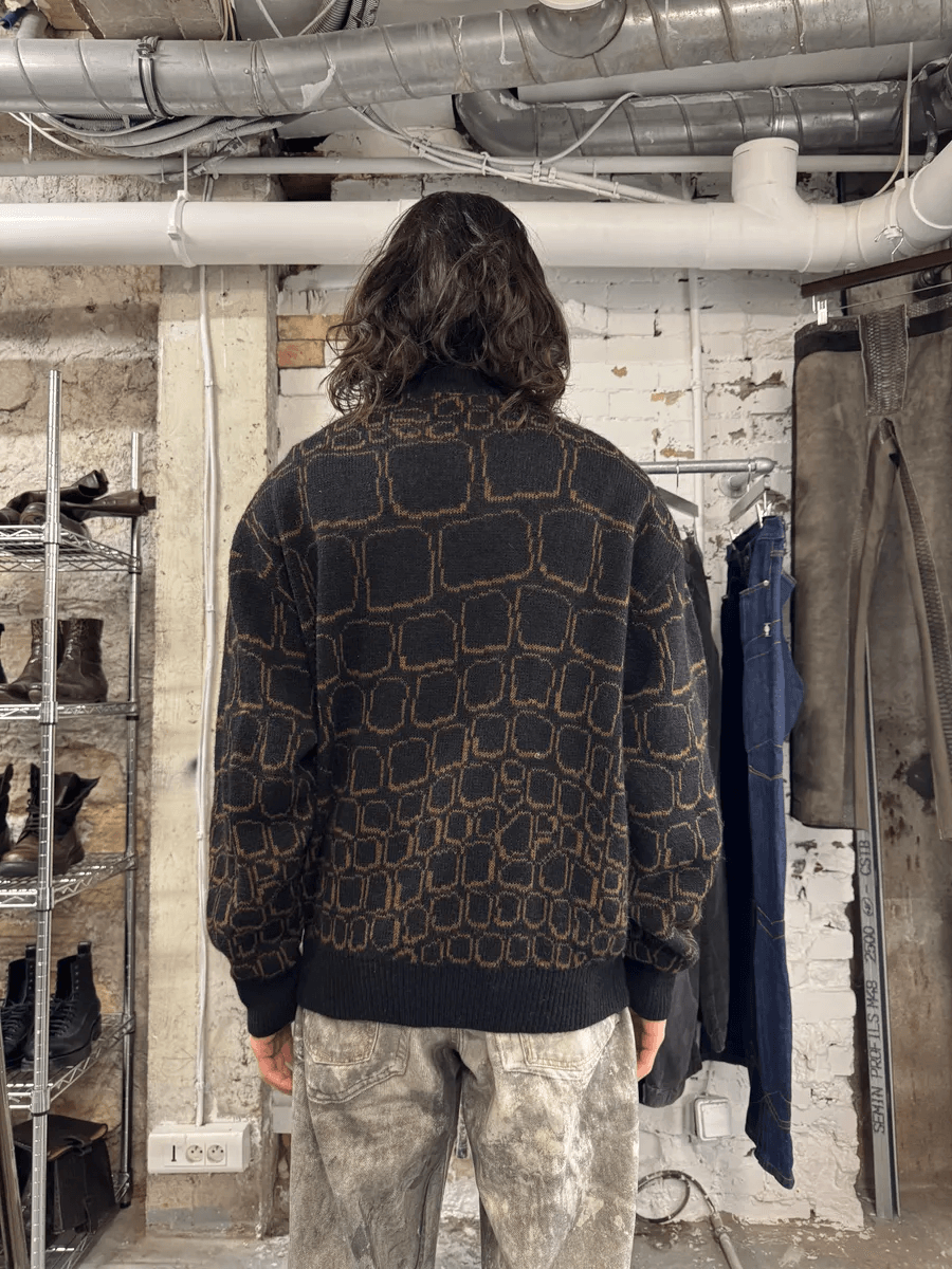 1990s Valentino 2D Stones Black Sweater  mRQYeYW 2