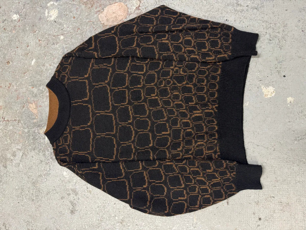 1990s Valentino 2D Stones Black Sweater  mRQYeYW 3