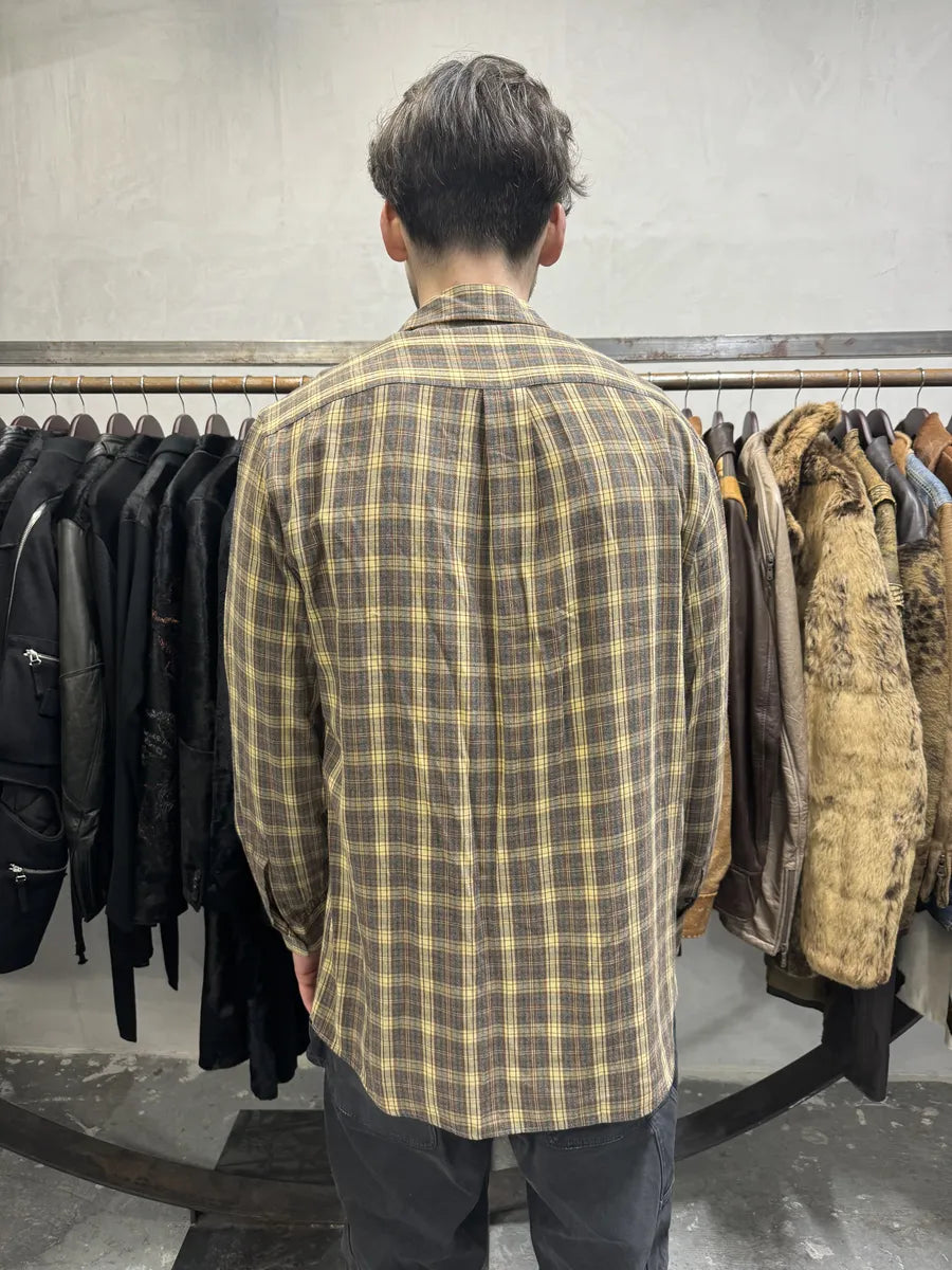 1990s Valentino Checkered Camel Shirt (XL) WctWVlO 2