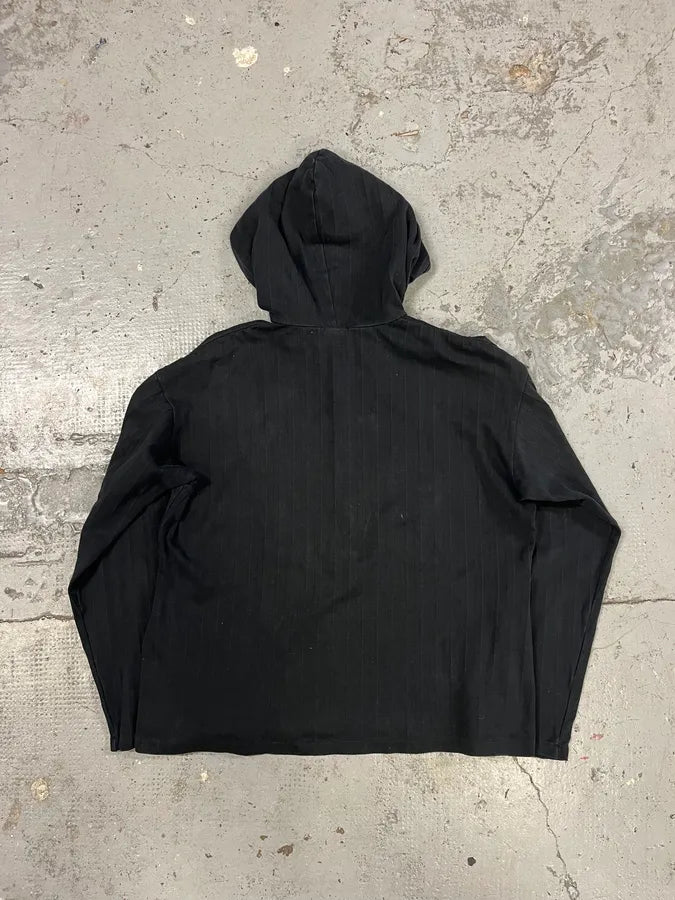 1990s Yohji Yamamoto Y’s Light Black Buttoned Hoodie MYiRwIG 5