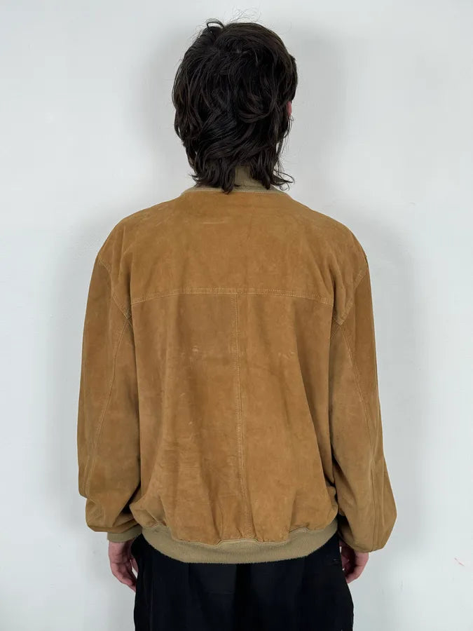 1990s Yves Saint Laurent Beige Suede Leather Buttoned Jacket tRNcoOb 2