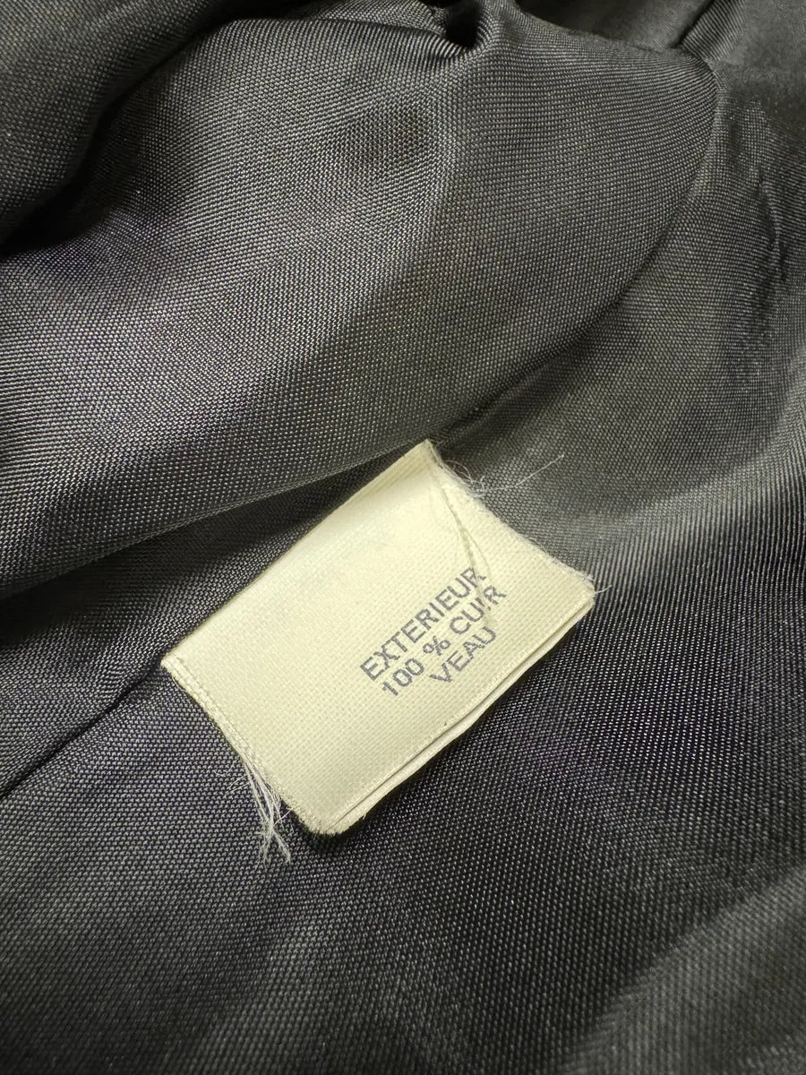 1990s Yves Saint Laurent Black Lamb Leather Blazer Jacket dhbGxtO 10