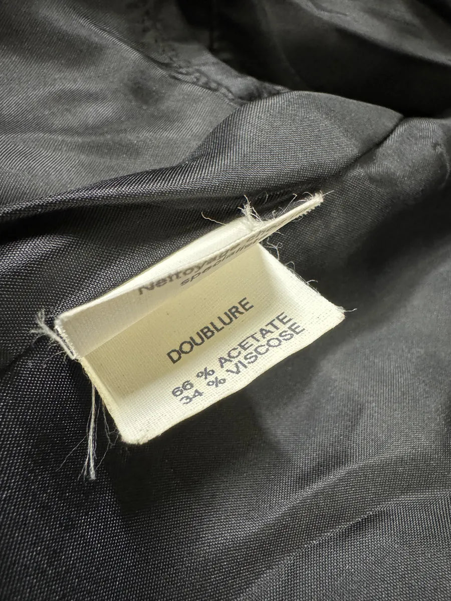 1990s Yves Saint Laurent Black Lamb Leather Blazer Jacket dhbGxtO 9