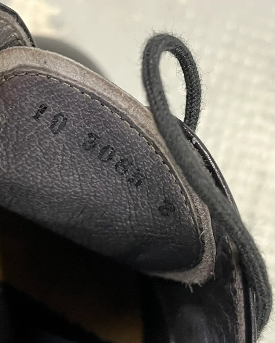 1990s Yves Saint Laurent Black Leather Oxford Shoes yNRqghP 11