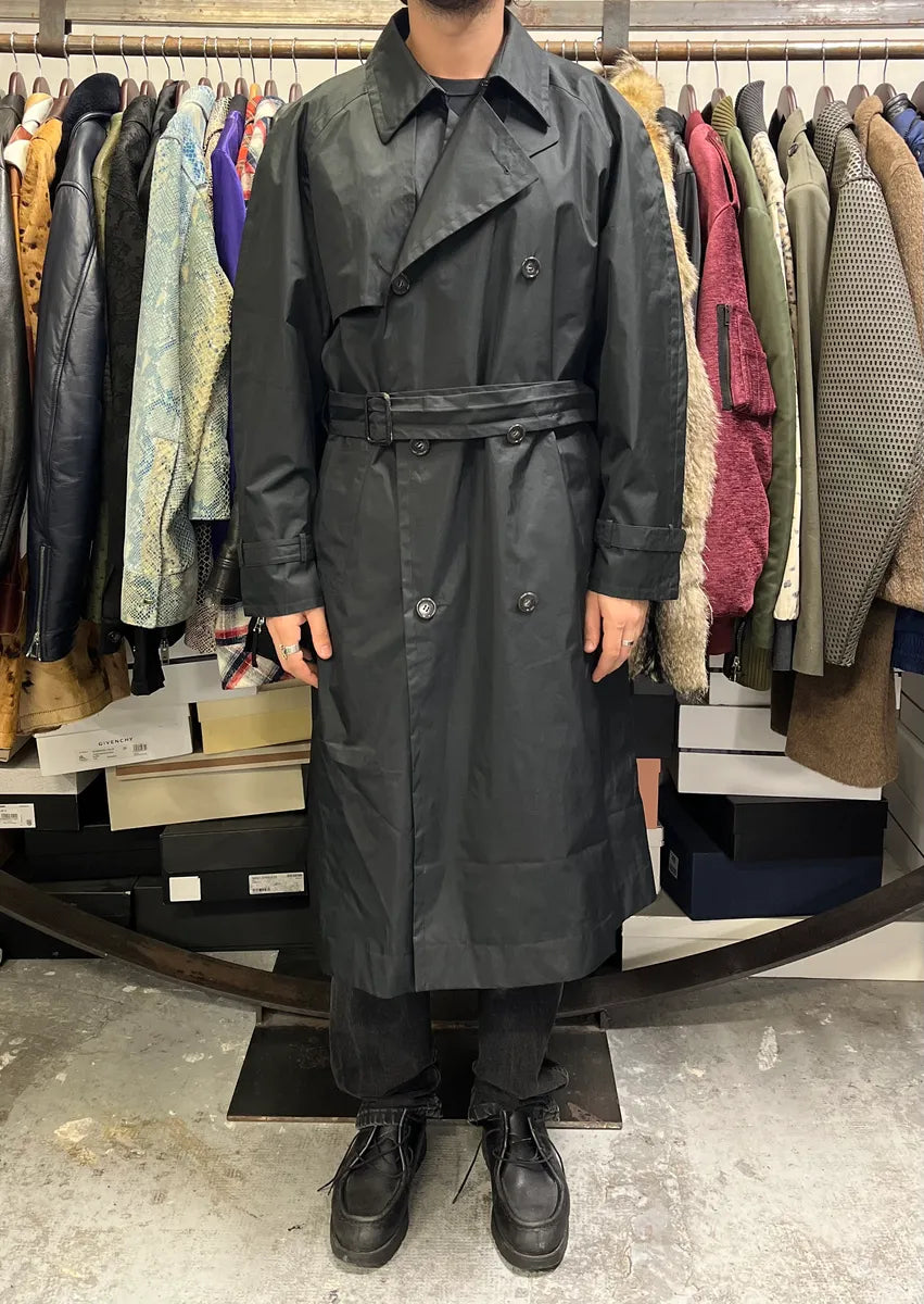 1990s Yves Saint Laurent Black Minimalist Trench Coat vrLsijK 0