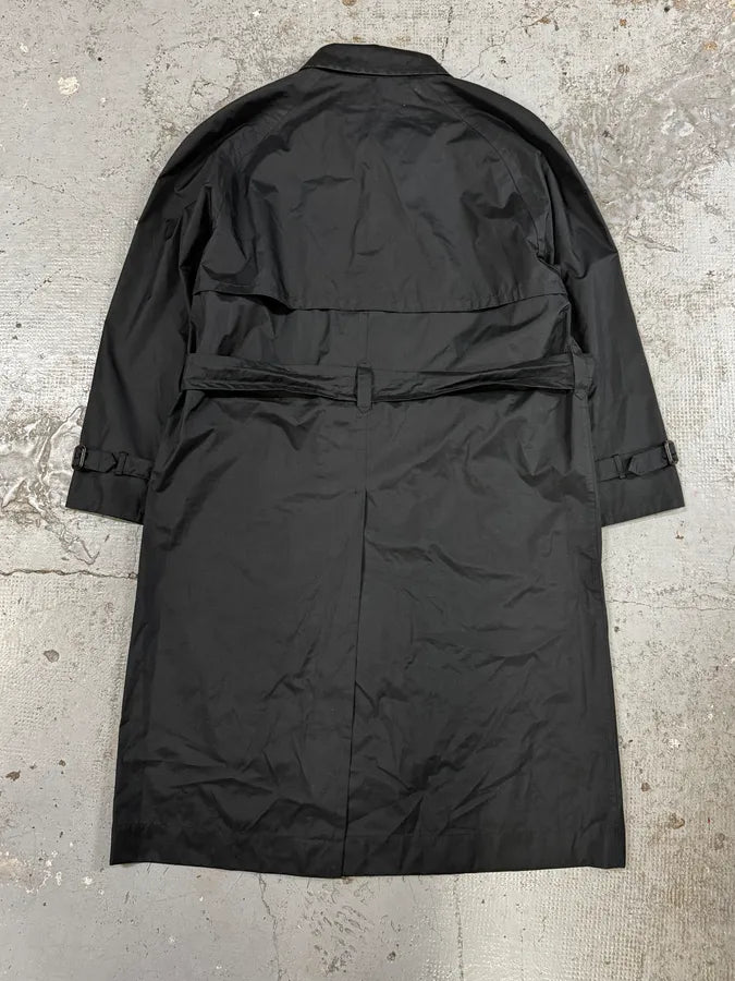 1990s Yves Saint Laurent Black Minimalist Trench Coat vrLsijK 4