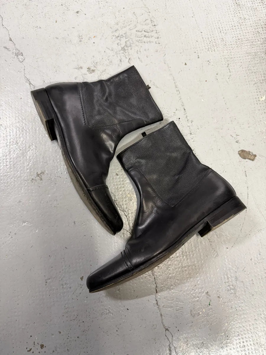 1990s Yves Saint Laurent Black Premium Leather Boots faFwlhi 6