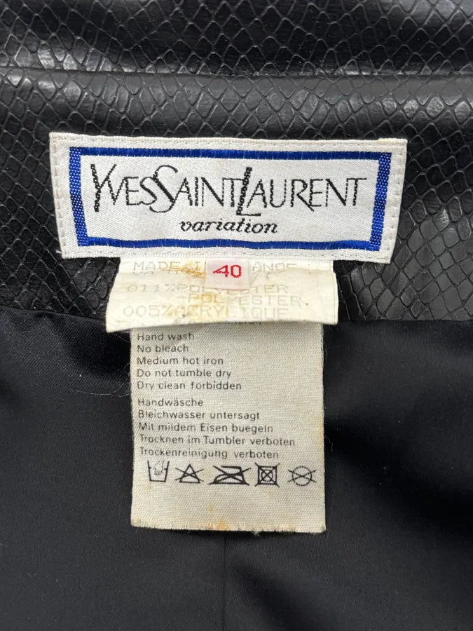1990s Yves Saint Laurent Black Premium Trench Coat jldlAVk 11