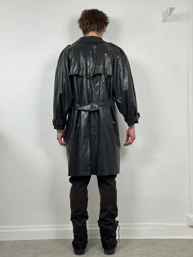 1990s Yves Saint Laurent Black Premium Trench Coat jldlAVk 2