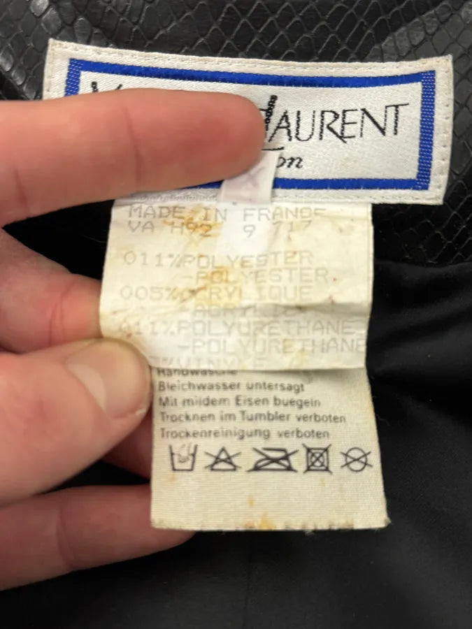 1990s Yves Saint Laurent Black Premium Trench Coat jldlAVk 12