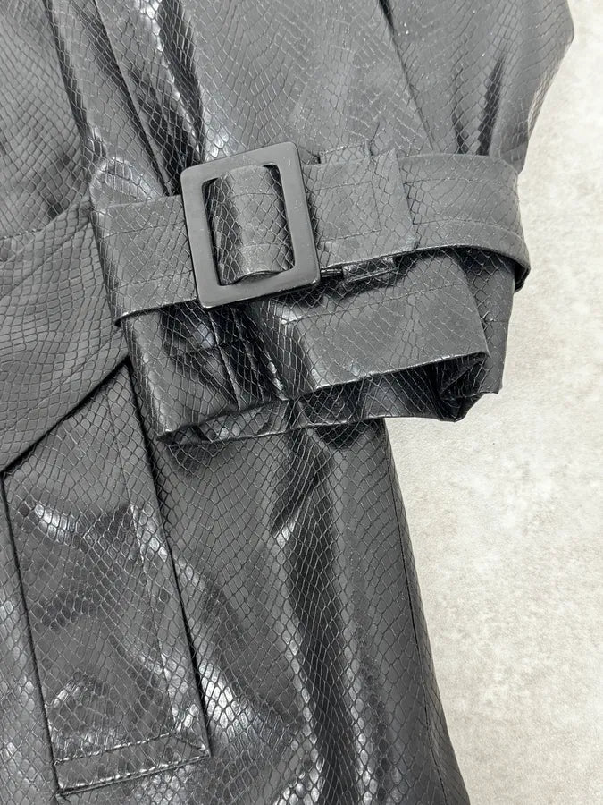 1990s Yves Saint Laurent Black Premium Trench Coat jldlAVk 9