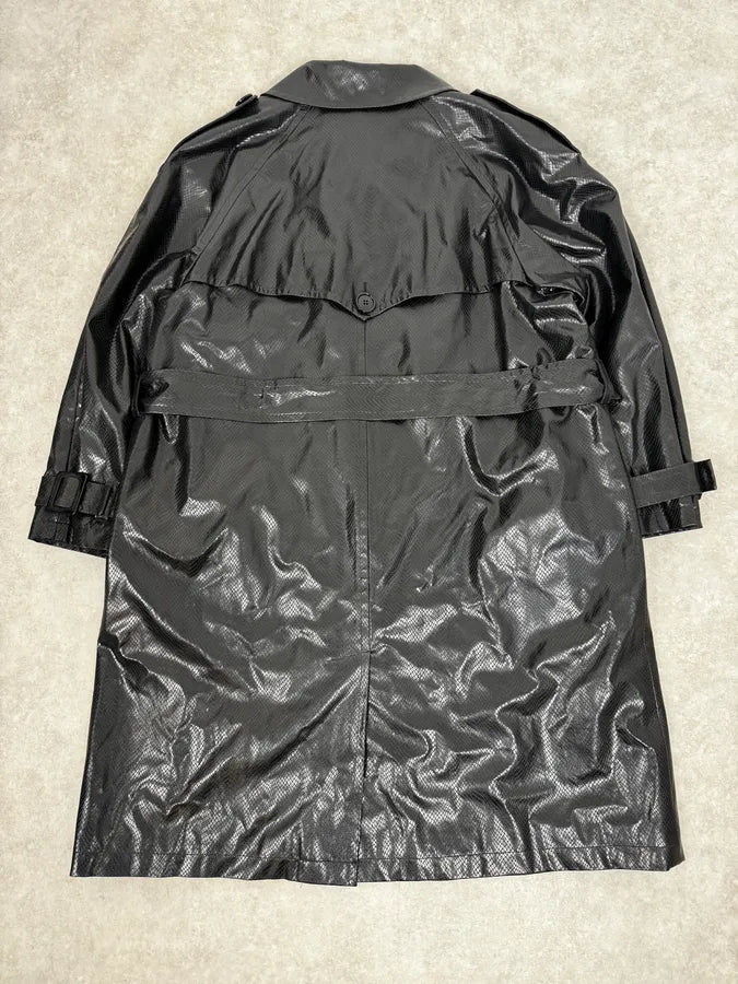 1990s Yves Saint Laurent Black Premium Trench Coat jldlAVk 3