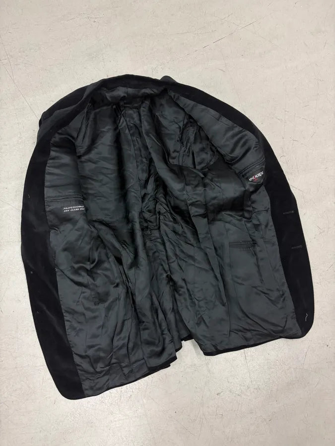 1990s Yves Saint Laurent Classy Black Velvet Blazer Jacket bMgMBDG 6