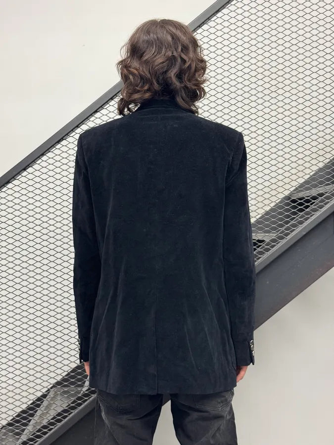 1990s Yves Saint Laurent Classy Black Velvet Blazer Jacket bMgMBDG 2