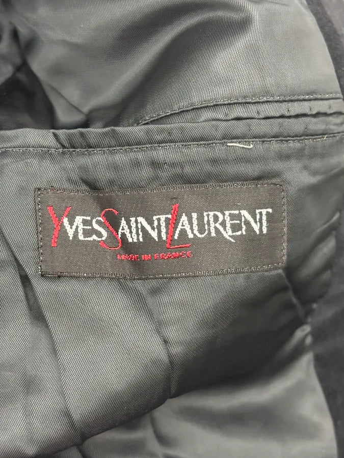 1990s Yves Saint Laurent Classy Black Velvet Blazer Jacket bMgMBDG 9
